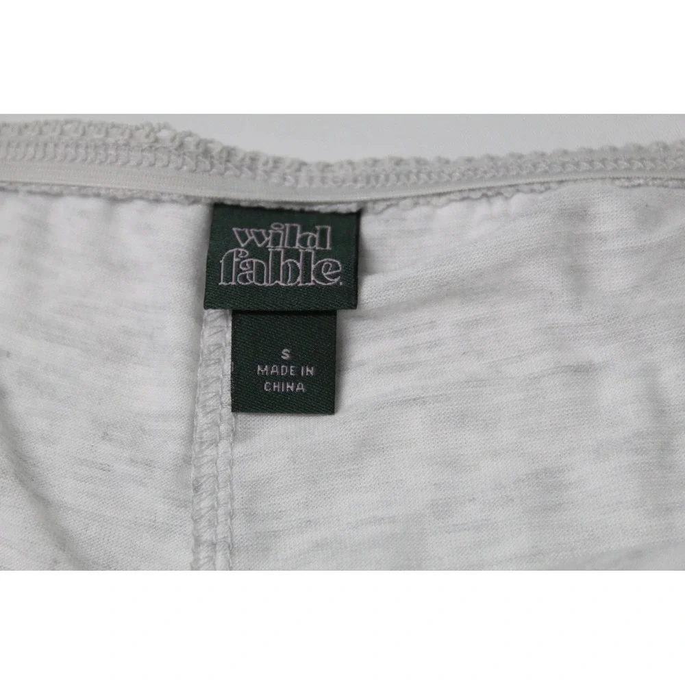 Wild Fable Womens Gray Ribbed Tiered‎ Ruffle Skort Mini Skirt Shorts Size S NWT